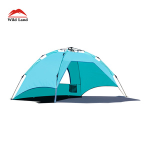 Tente <span class=keywords><strong>de</strong></span> camping instantanée à montage rapide Wild Land, tente <span class=keywords><strong>de</strong></span> plage, abri <span class=keywords><strong>de</strong></span> plage, tente quatre saisons, château <span class=keywords><strong>de</strong></span> plage, 2-4 personnes - Product Image 2
