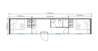 Structure de conteneur préfabriquée en acier galvanisé amovible, pièce familiale modulaire, structure de conteneur 20 pieds, bureau pod pour jardin