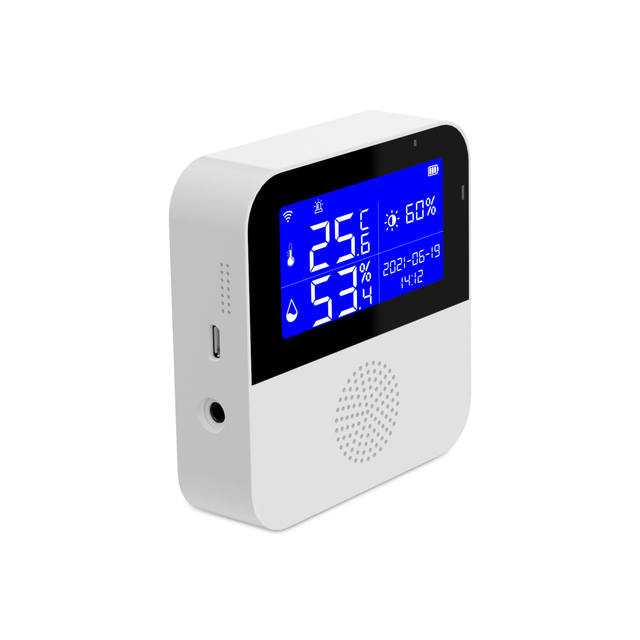 2026 Hot Sale Tuya Multi-Function Digital Thermostat With Lcd Display Wireless Wifi Temperature Humidity Sensor for Smart Home