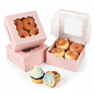Kotak Kue Kertas Persegi Panjang Kaku dari Bahan Daur Ulang Ramah Lingkungan, Laminasi Matt, Biodegradable, Aman untuk Makanan, Ukuran <span class=keywords><strong>7</strong></span> X 4.3 X 1.5 Inci - Product Image 3