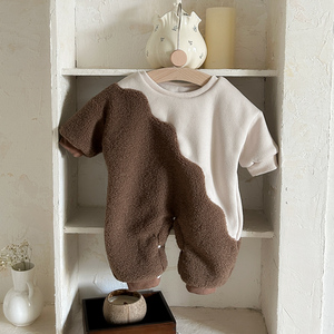 Mùa Đông Trẻ Sơ Sinh Toddler Jumpsuit Dài Tay Áo 0-18 Tháng Bodysuit Dày Cừu Len Hệ Thống Trang Phục Cho Bé Gái - Product Image 3