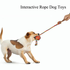 Agresif Chewers römorkör için interaktif Pet oyuncak savaş yıkılmaz lastik top pamuk halat köpek çiğneme oyuncakları - Product Image 3