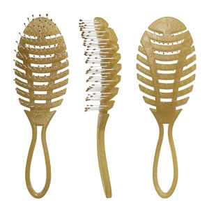 Secador curvo Flexible de fibra <span class=keywords><strong>Natural</strong></span>, ventilación cuadrada, nailon, impermeable, masajeador de cuero cabelludo, <span class=keywords><strong>cepillo</strong></span> desenredador con características de paleta de cojín - Product Image 2