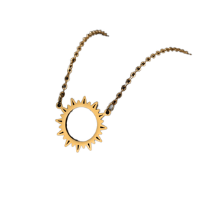 Collar con Colgante de Sol en Acero Inoxidable Chapado en Oro, Estilo Bohemia, Cadena Unisex, Joyería de Moda, Regalo - Product Image 1