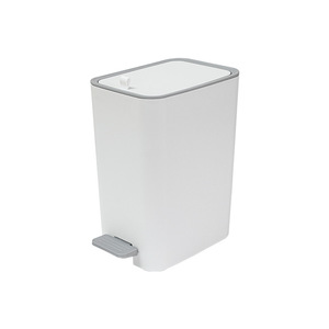 Foot Operated Kitchen Trash Can 8L Rectangular Pedal Indoor Waste <b>Bin</b> - Product Image 5