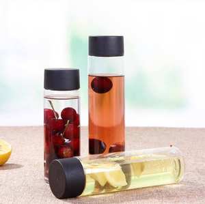 Tasses de boisson de jus de fruits frais en plastique transparent vides 400ml 500ml 600ml bouteilles rondes pour animaux de compagnie avec étiquette personnalisée - Product Image 6