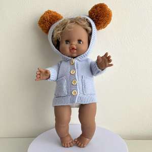 Oem/Odm Personnalisé Vintage Sweet <span class=keywords><strong>Minikane</strong></span> Poupée Barboteuse Accessoire Nouveau Design Fil Naturel Crochet Avec Bonnet Robe en Plastique - Product Image 3