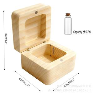 Wooden Pet Urn Square Airtight Magnetic Flip Top For Cat Dog Hair <b>Memorial</b> <b>Box</b> - Product Image 4