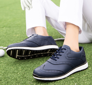 Zapatos de golf para hombre, transpirables, con cordones, con tacos, suela de goma, logotipo personalizado, calzado de golf - Product Image 5
