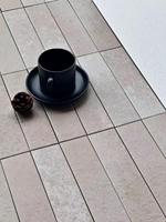 Ubin Keramik Efek Oksidasi Antik, Ubin Mosaik Herringbone Strip Sempit, Dekorasi Lantai Industrial Vintage