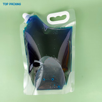Logo imprimé personnalisé Mylar Doy Pack nourriture jus boisson en forme de liquide Eco Transparent Stand Up pochette bec pochette