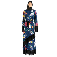 Robe à capuche pour femme, vêtement imprimé, style islamique, arabe, dubaï, maroc et autres