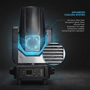 ALJLDG Sharpy <span class=keywords><strong>Effet</strong></span> Givre 295W Projecteur de Scène à Tête Mobile à Double Prisme avec Contrôle DMX512 IP33 14 Couleurs 8000K - Product Image 2