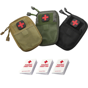 Bolsa Tática de Poliéster para Cintura, Kit de Primeiros Socorros Bordado e Manual de Emergência para Sobrevivência ao Ar Livre, Ferramenta Médica EDC - Product Image 1