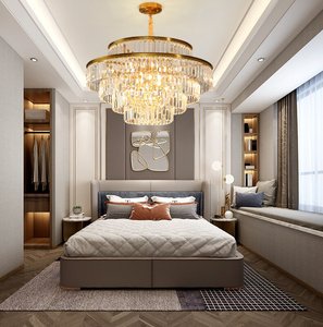 โคมไฟระย้าคริสตัลชุบทองสำหรับห้องนั่งเล่น ล็อบบี้โรงแรม หรูหรา ทันสมัย - Product Image 6