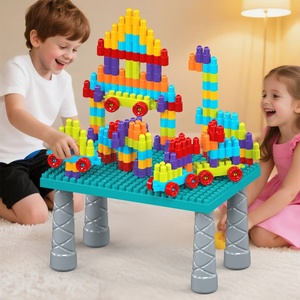 โต๊ะเกมตัวต่ออนุภาค DIY ของเล่นเสริมพัฒนาการเด็กอนุบาล ตัวต่อภาษาอังกฤษ ประกอบและต่อประกอบได้ สองสี - Product Image 1