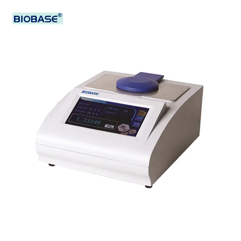 Laboratuvar tıbbi kullanım sıcaklığı için biyobaz üretimi ABBE dijital refraktometre. Kontrol aralığı: 10 ~ 60 C