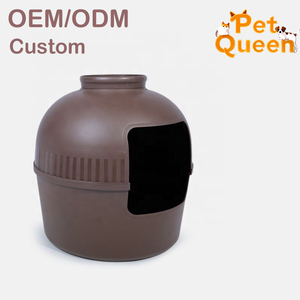 Große Katzentoilette aus Kunststoff, PP-Material, verstecktes Design mit Zimmerpflanze, <span class=keywords><strong>DIY</strong></span>-Haustierzubehör, Reinigungskatzenklo und Katzenbett - Product Image 2