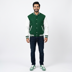Best Quality <b>Men's</b> Wool Letterman Real <b>Leather</b> Varsity <b>Jacket</b> for <b>Men</b> With Custom Color CollegeBaseballjacket for <b>men</b> - Product Image 1