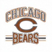 Strass carrés en verre personnalisés, style Chicago Sport Football, à fixation à chaud pour vêtements, chaussures et sacs