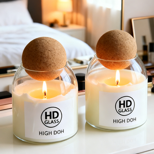 Bouchon en liège écologique pour pot à bougie en verre, bougie à la cire de soja aromathérapeutique, récipient à bougie résistant aux hautes températures - Product Image 1