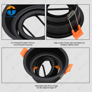 Thiết kế mới sắt nhôm lõm có thể điều chỉnh Downlight Dễ dàng cài đặt có thể điều chỉnh par20 AR70 đèn bóng đèn ceil Led Downlight nhà ở - Product Image 6