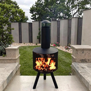 Hiện Đại Lưới Chimenea Lớn Vườn Patio Nóng Phong Cách Hiện Đại Cao Log <span class=keywords><strong>Burner</strong></span> Lửa Pit Gỗ Bếp BBQ Chiminea - Product Image 2