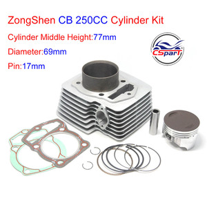 Kit de cilindro de 69mm, 17mm, para motor ZongShen CB250, 250CC, 169FMM, <span class=keywords><strong>Shineray</strong></span> XY250, Kaya, Xmotos, Apollo, Tmax, piezas de bicicleta de Cross - Product Image 2