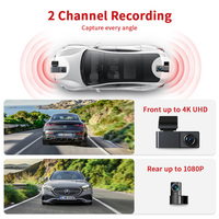 Carlover 1.97 inç Dash kamera 2.4GWIFI 4K 170 derece gece görüş döngü kayıt araba kara kutusu ön arka 4K arabalar için Dash kamera
