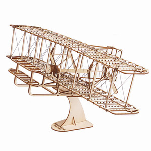 Modelo de Avión de Madera de los <span class=keywords><strong>Hermanos</strong></span> <span class=keywords><strong>Wright</strong></span>, Juguete Educativo, Rompecabezas 3D, Regalo para Niños - Product Image 2