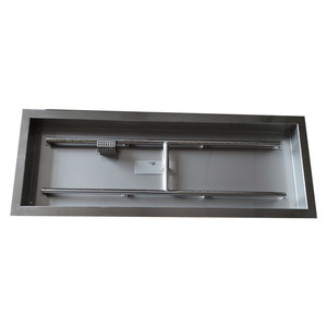 Foyer coupe-feu en acier inoxydable, 38x14 pouces, poêle pour table de foyer - Product Image 1