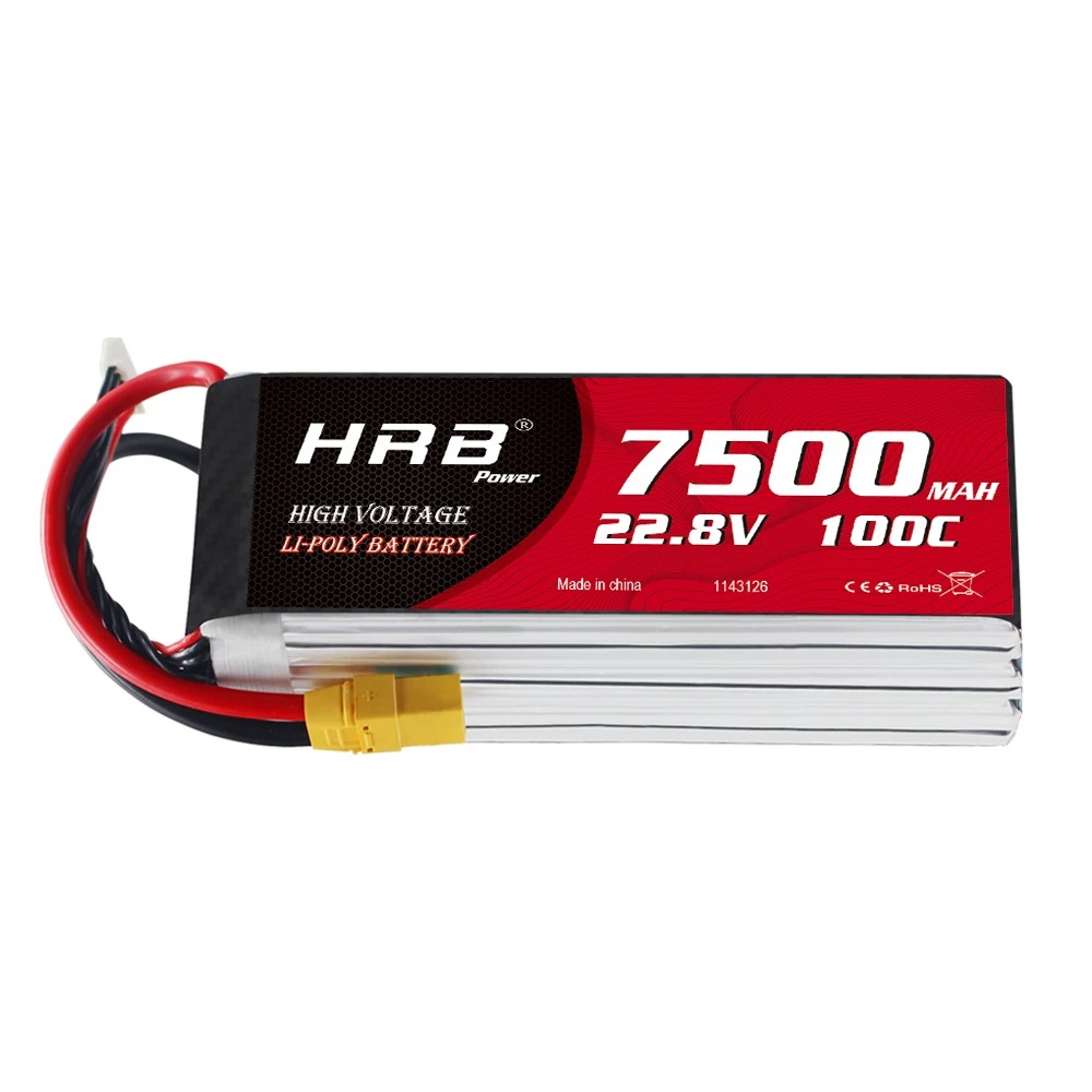 HRB HV Lipo аккумулятор 7500 мАч Lipo аккумулятор 6S XT60 EC5 XT90 T 100C RC Запчасти для квадрокоптера вертолет самолет автомобиль Лодка