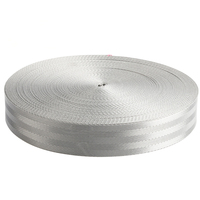 Sangle de ceinture de sécurité en nylon polyester de haute qualité, couleur grise, 38 mm, pour ceinture de sécurité de voiture