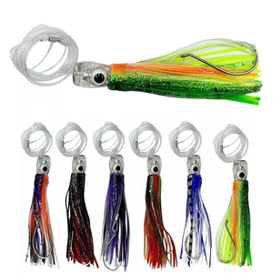 16cm 25cm 30cm curricán señuelo goma calamar faldas pulpo mar pesca anzuelo arrastre suave cebo de pesca agua salada atún Marlin <span class=keywords><strong>Mahi</strong></span> - Product Image 6