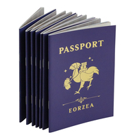 Service d'impression personnalisée de passeports de jeu pour enfants en papier, motif dessin animé, vente en gros