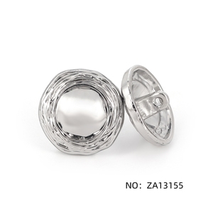Ưa thích độc đáo đánh bóng 23mm OEM tùy chỉnh nút kim loại mặt trăng hình dạng sáng bóng Sliver Shank nút - Product Image 3