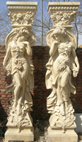 Matériau de construction Pierre naturelle Marbre romain Piliers de colonne Sculpture de jardin