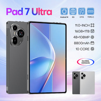 Tablet Pad 7 Ultra para Pedidos al por Mayor, 11 Pulgadas, 16GB, 1TB, 108MP, Batería de 8000mAh de Larga Duración, 5G, Venta al por Mayor, CE, Personalizado, Sudamérica, OEM, para Estudiantes y Dibujo