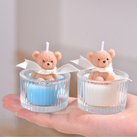 Velas Aromáticas de Alta Calidad con Forma de Osito para Decoración del Hogar, Regalo Romántico para Bodas y San Valentín, Velas Perfumadas Hechas a Mano