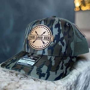 6 Panel Custom Embroidery logo Mens Custom Trucker <b>Hats</b> With Leather Patch Richardson 112 <b>Hats</b> - Product Image 5
