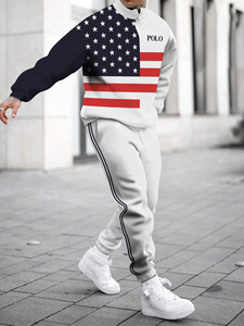 Bộ đồ thể thao nam hai mảnh in logo tùy chỉnh, kiểu dáng thường ngày, mùa xuân, chất liệu thoáng mát, in 3D - Product Image 5