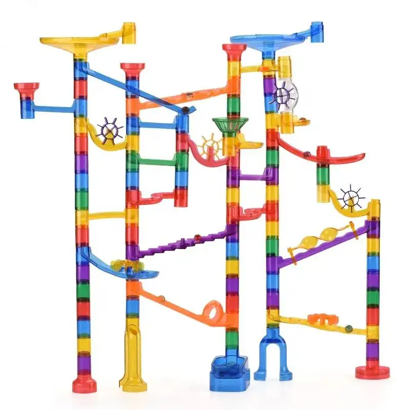 لعبة بناء المتاهة KSF لعبة للأطفال مجموعة مسار السباق الرخامية الجذعية هدية الأطفال
