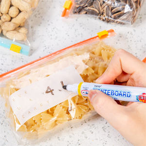 Sacs de congélation et d'emballage alimentaire PE hermétiques, réutilisables, jetables, à fond extensible, avec fermeture éclair coulissante, type pochette autoportante - Product Image 2