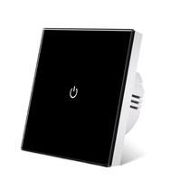 Fabricant d'interrupteurs muraux Interrupteur tactile intelligent standard européen Panneau d'interrupteur d'éclairage en verre trempé Prises et interrupteurs muraux