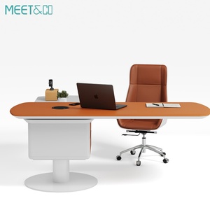 Escritorio Ejecutivo Giratorio Moderno de Alta Gama, Muebles de Oficina de Madera, Modulares, Extensibles, Convertibles, Giratorios, para Jefe/Director General - Product Image 5