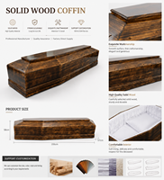 Ataúd Ecológico de Madera Maciza Estilo Europeo Personalizado - Fabricante de Shandong, Proveedor OEM de Ataúdes Funerarios