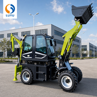 Mini-chargeuse compacte articulée LUYU 4x4, tractable, diesel, avec hydraulique