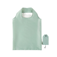 Sacs de courses pliables personnalisés avec logo couleur unie, sacs de supermarché réutilisables, sacs fourre-tout pliables en polyester