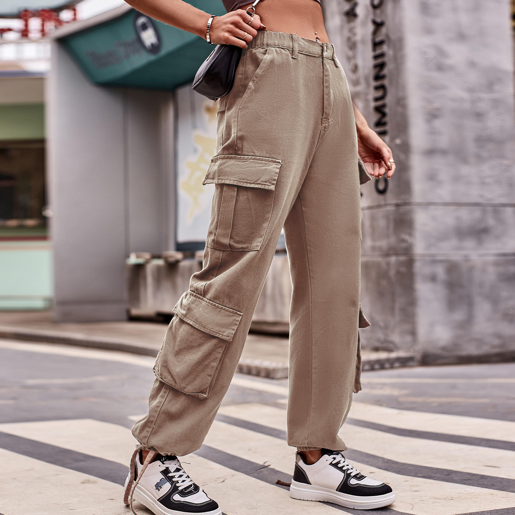 Pantalon cargo décontracté pour femmes européennes et américaines