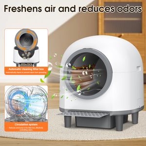 Ultra Sessiz ≤ ≤35dB Otomatik Kedi Tuvaleti Kendi Kendini Temizleyen Sessiz Evcil Hayvan Tuvaleti İyonik Koku Giderme Özellikli Akıllı Kedi Tuvaleti 2026 - Product Image 6